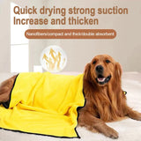Folded microfiber pet towels in multiple colours