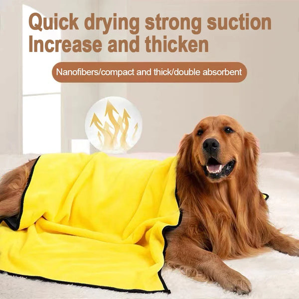 Folded microfiber pet towels in multiple colours