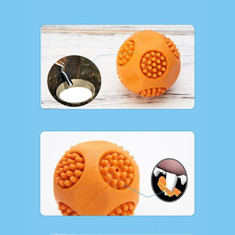 Bite-Resistant Rubber Dog Toy Ball - sound spikes ball