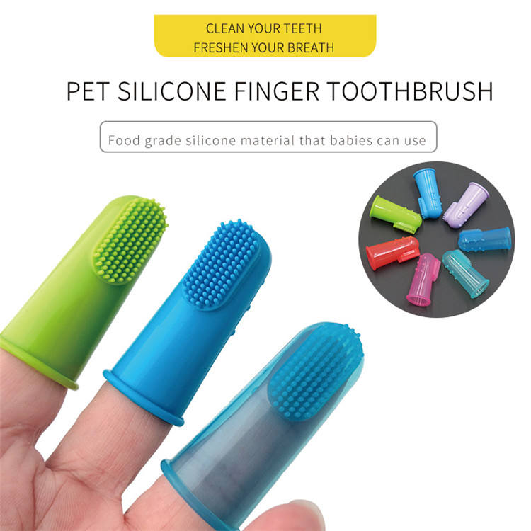 Pet Toothbrush Silicone Finger Dog Toothbrush Cat Finger Sets Brushing Teeth Oral Cleaning Supplies