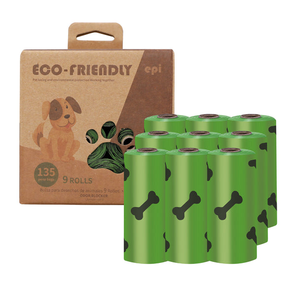 Eco-Friendly Biodegradable Dog Poop Bags with a handy dispenser