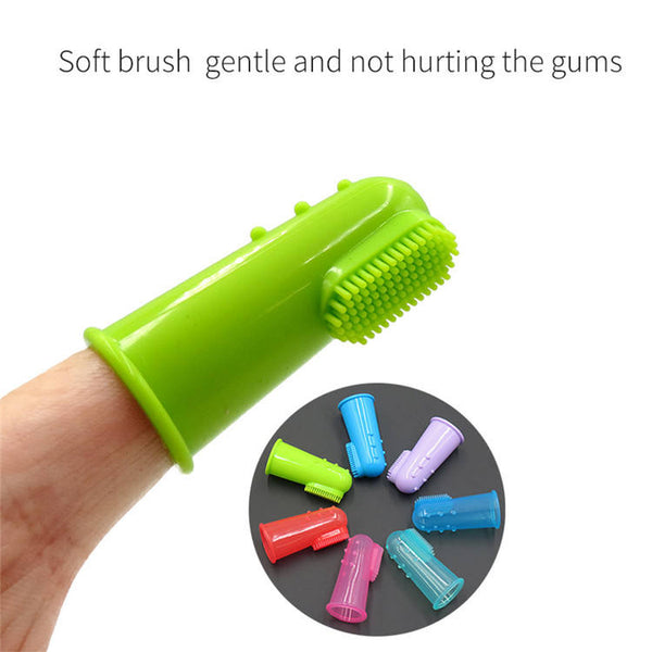 Pet Toothbrush Silicone Finger Dog Toothbrush Cat Finger Sets Brushing Teeth Oral Cleaning Supplies