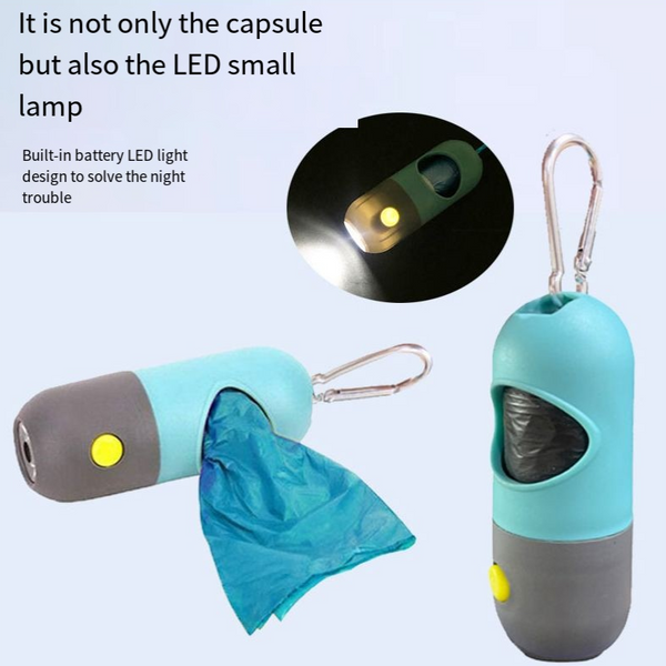 Multi-Functional LED Pet Garbage Bag Dispenser