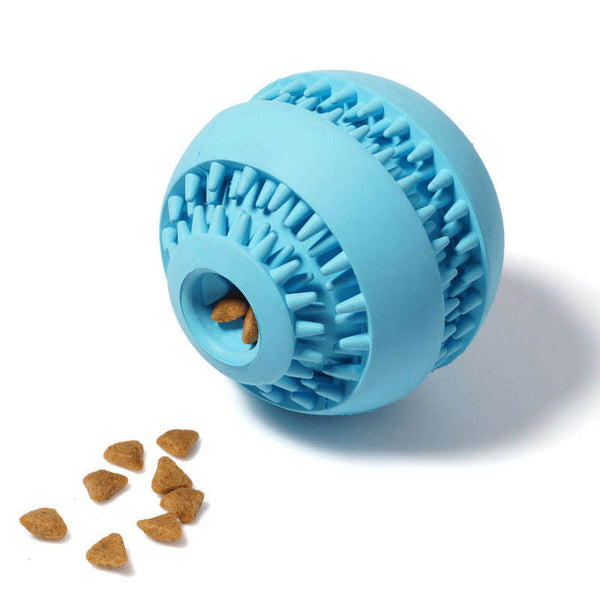 Natural Rubber Dog Toy Ball – Teeth Cleaning Puzzle, IQ Treat Dispenser