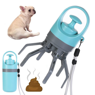 Portable Dog Pooper Scooper with Built-in Bag Dispenser