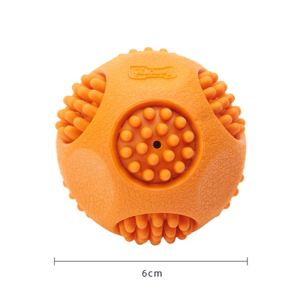 Bite-Resistant Rubber Dog Toy Ball - sound spikes ball