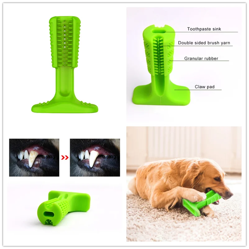 Durable Rubber Chew Toy – Teeth Cleaning Bone