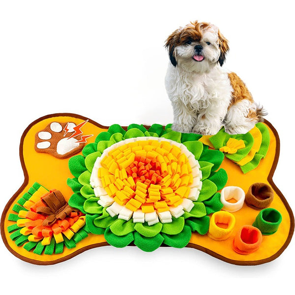 Washable Pet Sniffing Mat – Fun Food Hiding Puzzle for Dogs and Cats